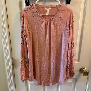 Matilda Jane Dusty Rose Floral Long-Sleeve Top